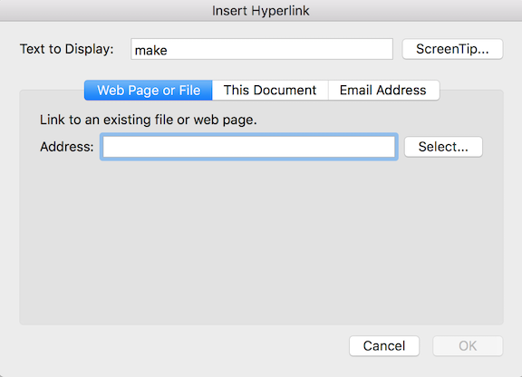 hyperlinks not working in outlook 2011 for mac